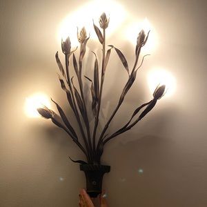 Vintage European tulip sconce